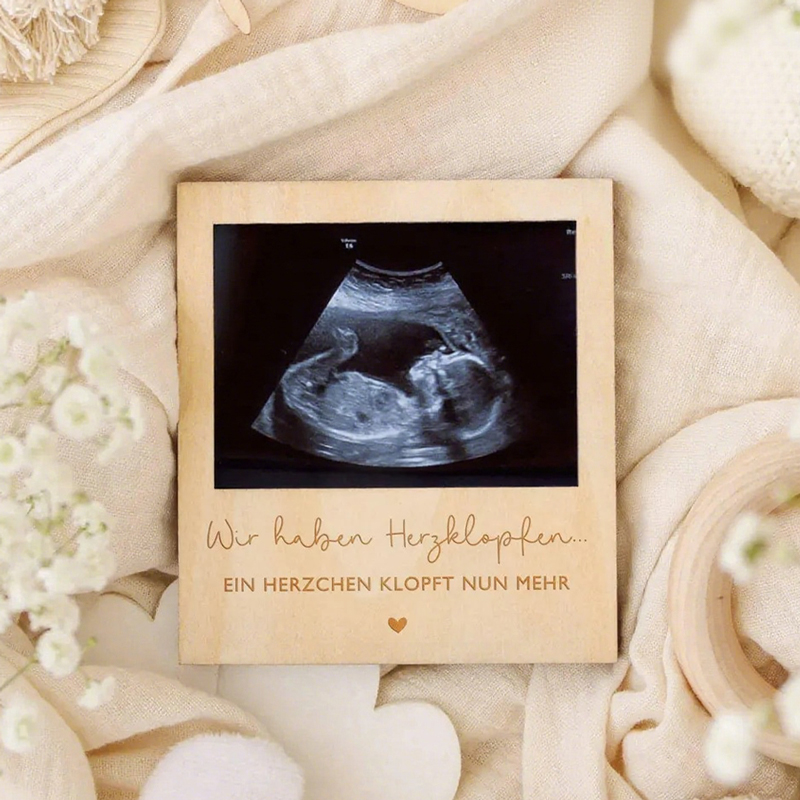 Photo Booth Frame - Ultrasound Pregnancy Announcement Sign Wooden Photobooth