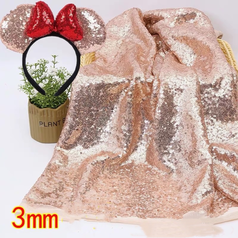 Glitter Tablecloth - 3mm Full Small Sequin Fabric For