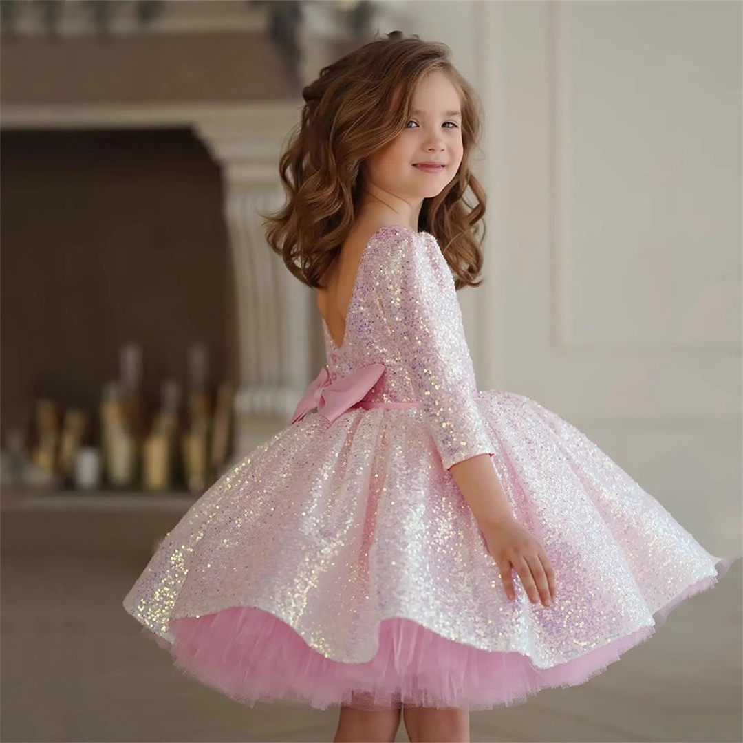 Glitter Pink Girl Dress Knee L - Birthday Sash Glitter recension och pris