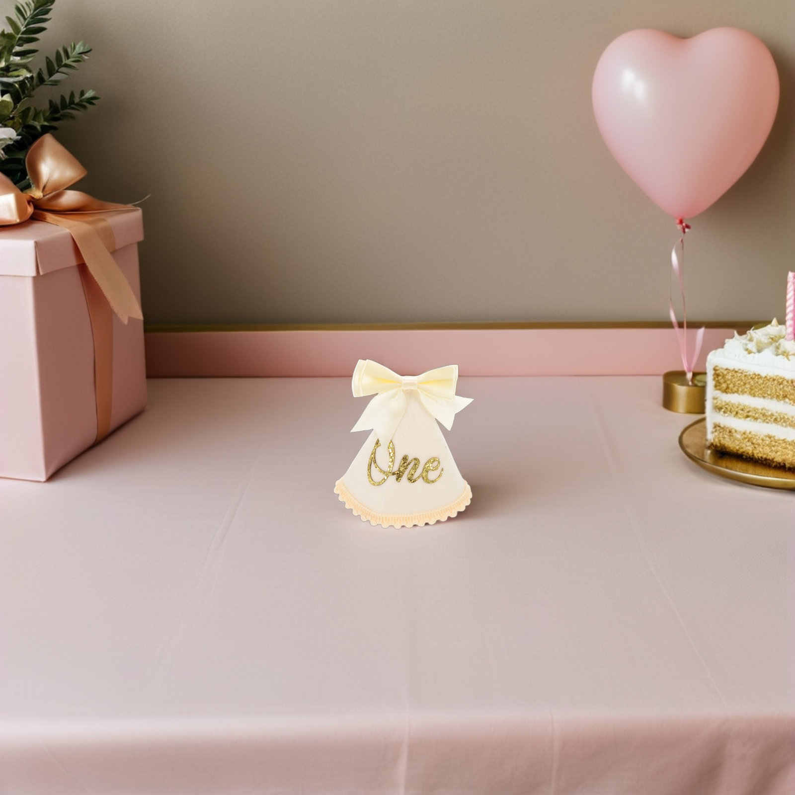 Birthday Hat Felt Bow First Bi - Party Hat Cone recension och pris