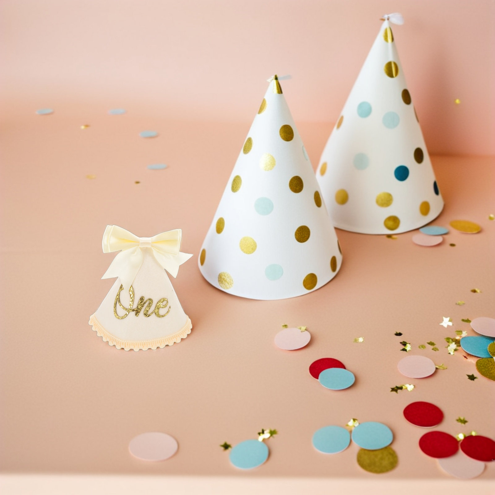 Birthday Hat Felt Bow First Bi - Party Hat Cone recension och pris