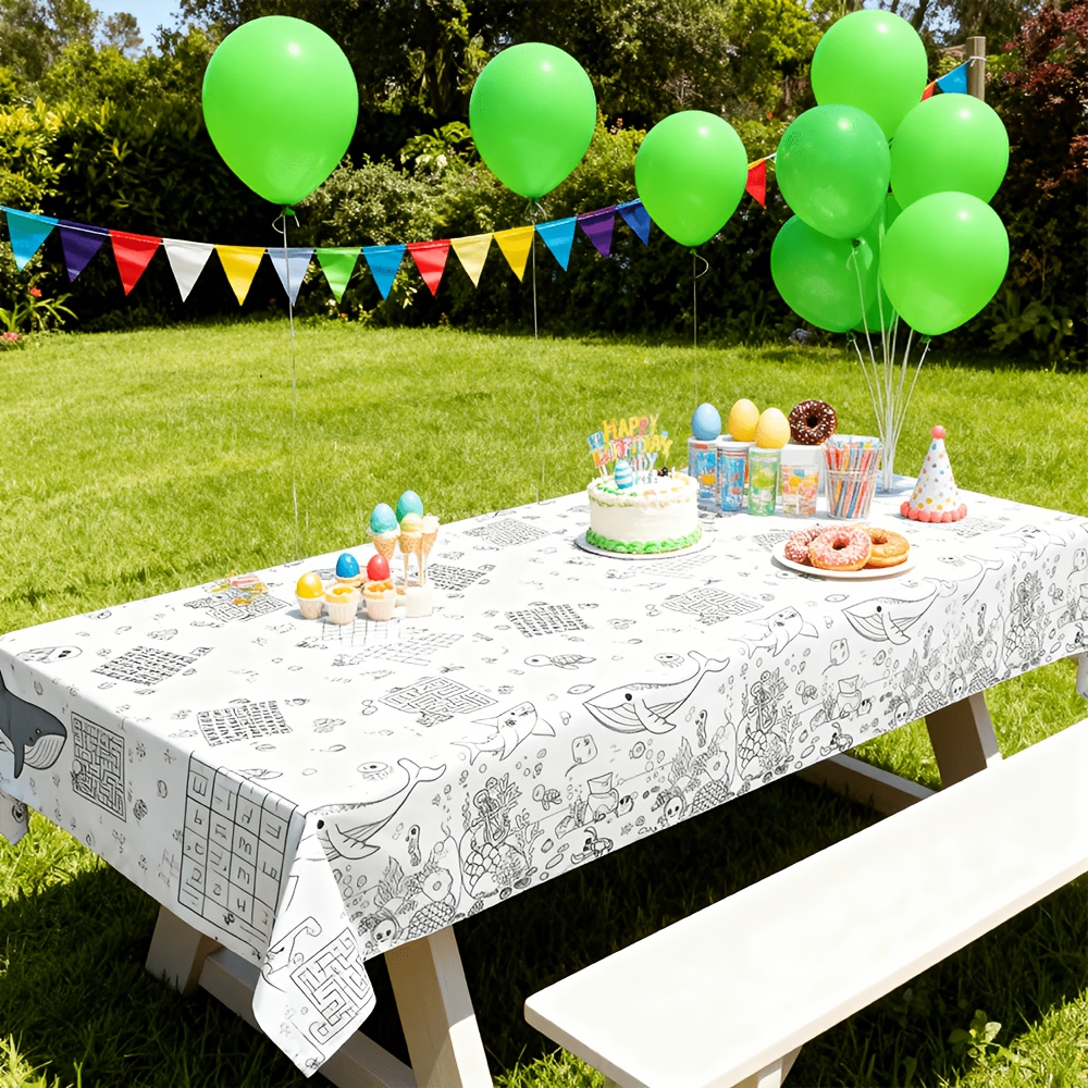 Kids Coloring Tablecloth Dispo - Table Cloth Disposable recension och pris