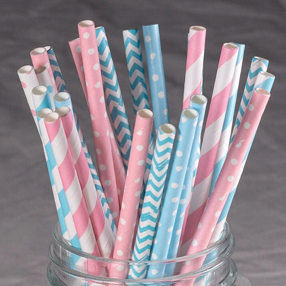 100 Bulk Packed Paper Straws P - Paper Straw Color recension och pris