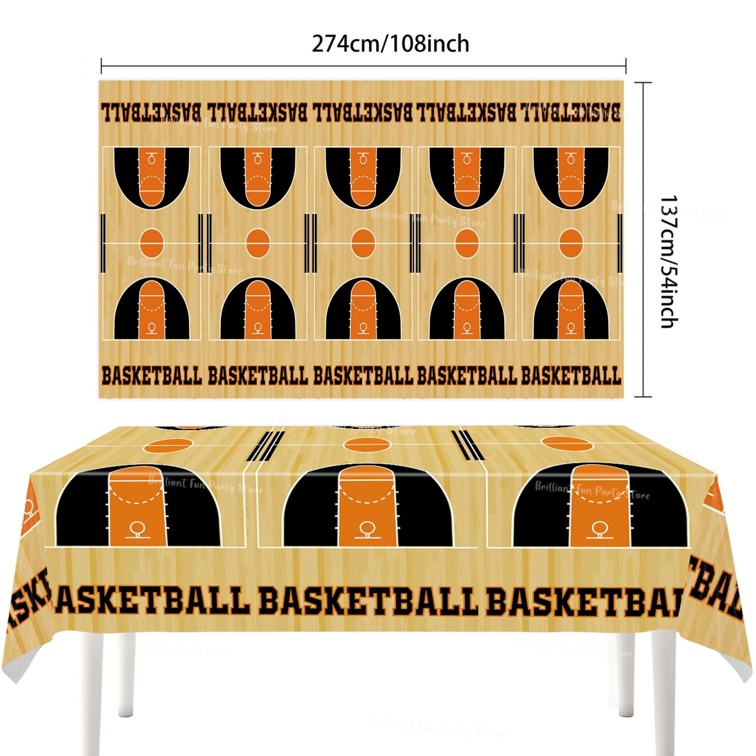 Soccer Basketball Theme Tablec - Table Cloth Disposable recension och pris