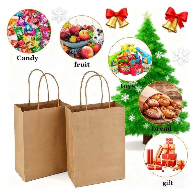 5/10PCS Brown Kraft Paper Bags - Event Party Shop recension och pris