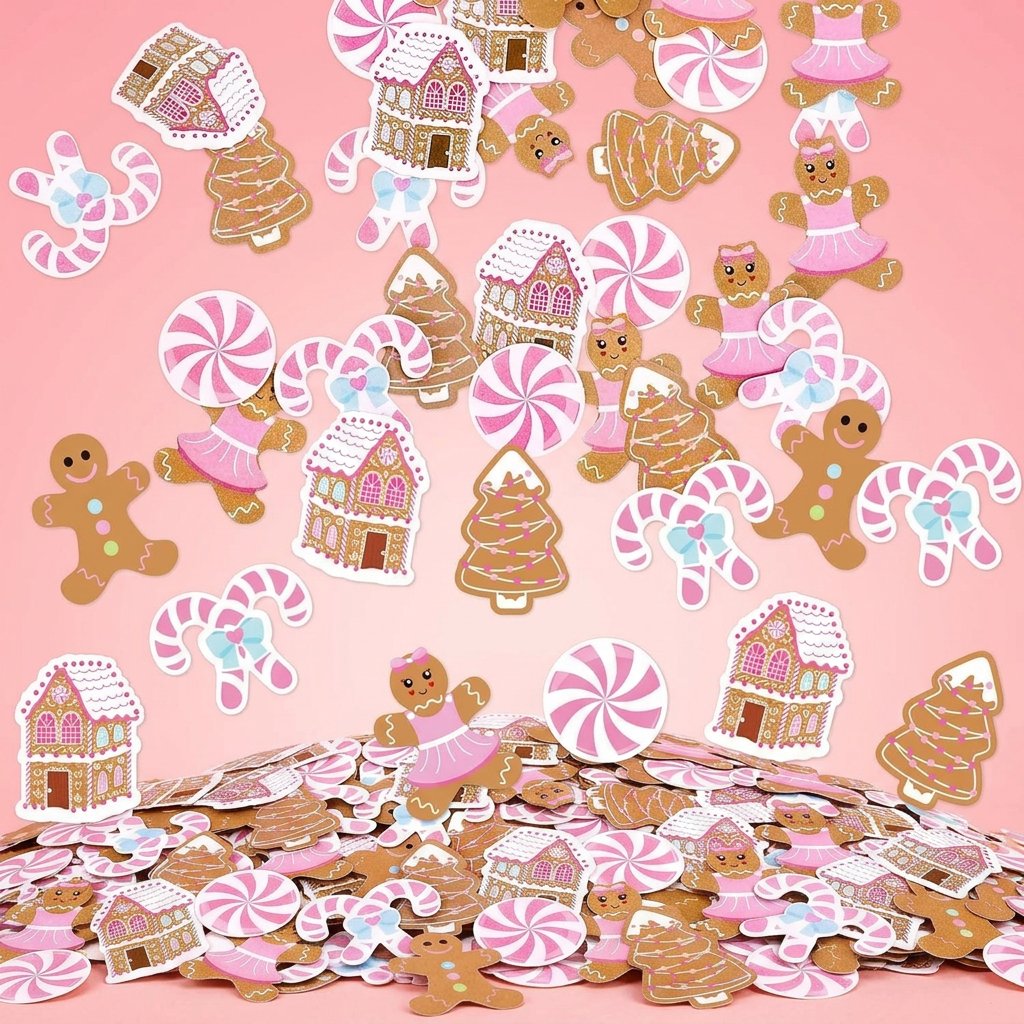 330Pcs Pink Gingerbread Christ - Papercraft Supply Confetti recension och pris