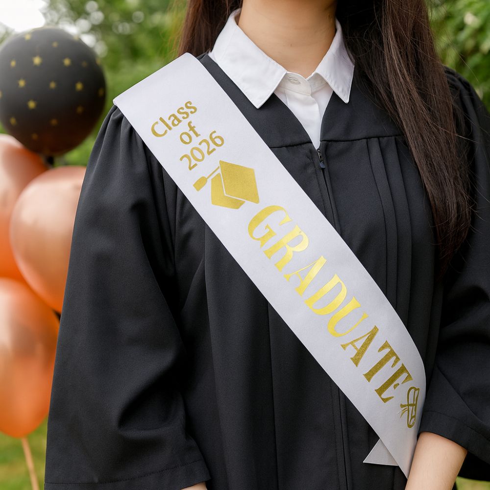 Class of 2026 2026 Graduation  - Birthday Sash Glitter recension och pris