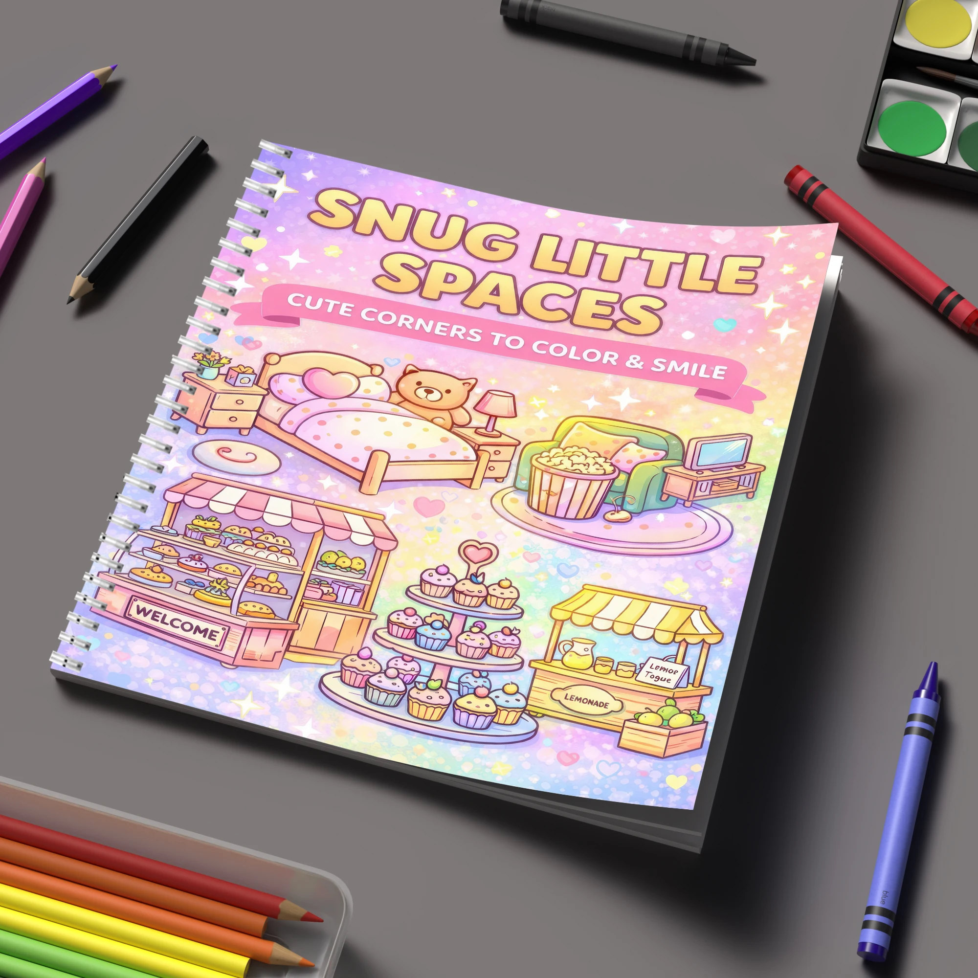 Coloring Book Little Spaces fo - Event Supplies recension och pris