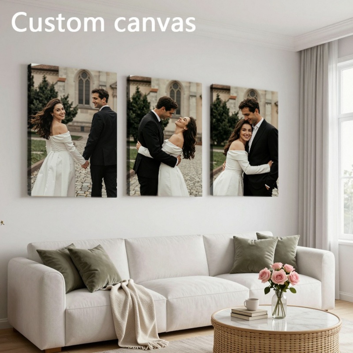 Set of 3 Custom Photo Canvas P - Eve Party recension och pris