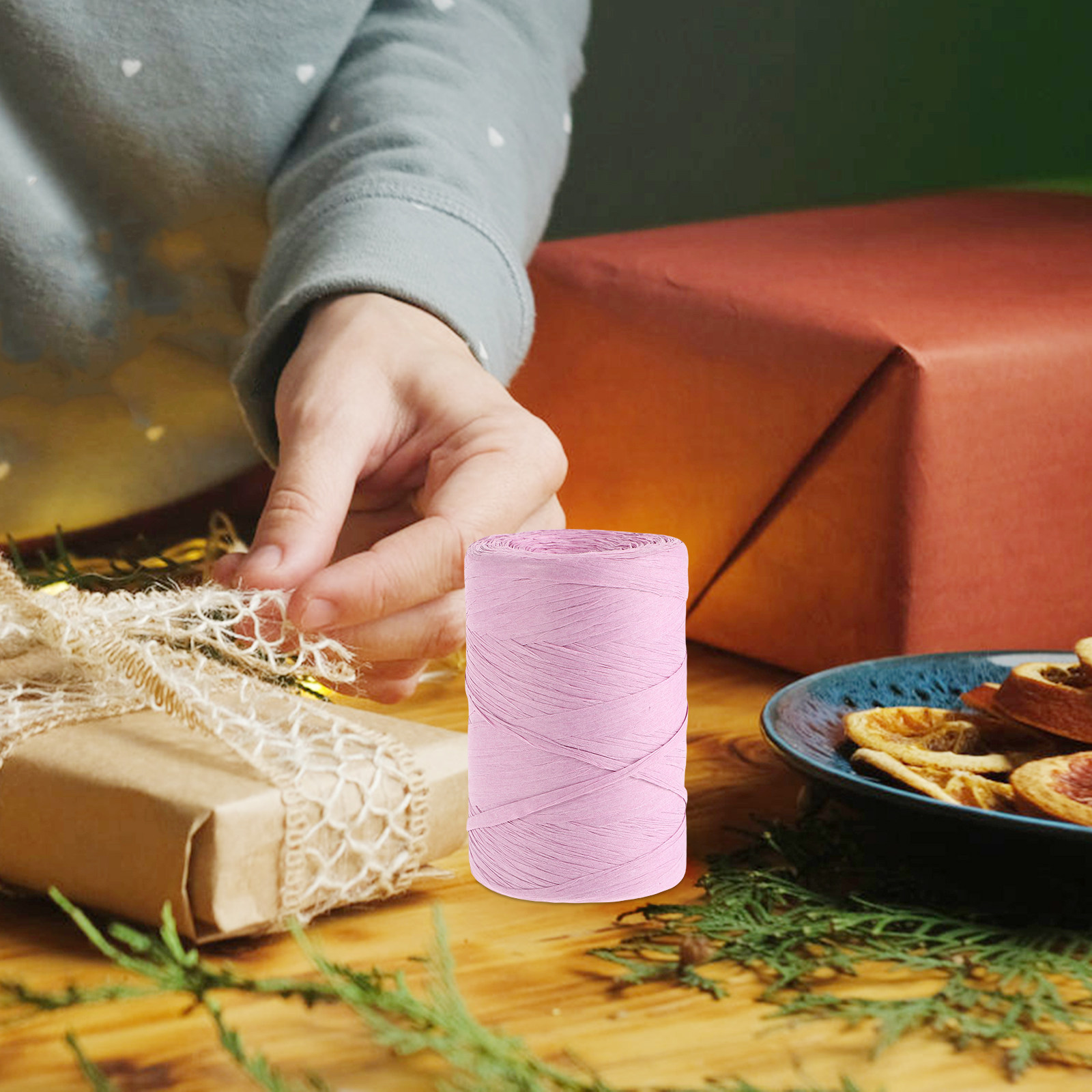 Colored Raffia Paper String Fl - Papercraft Supply Ribbon recension och pris