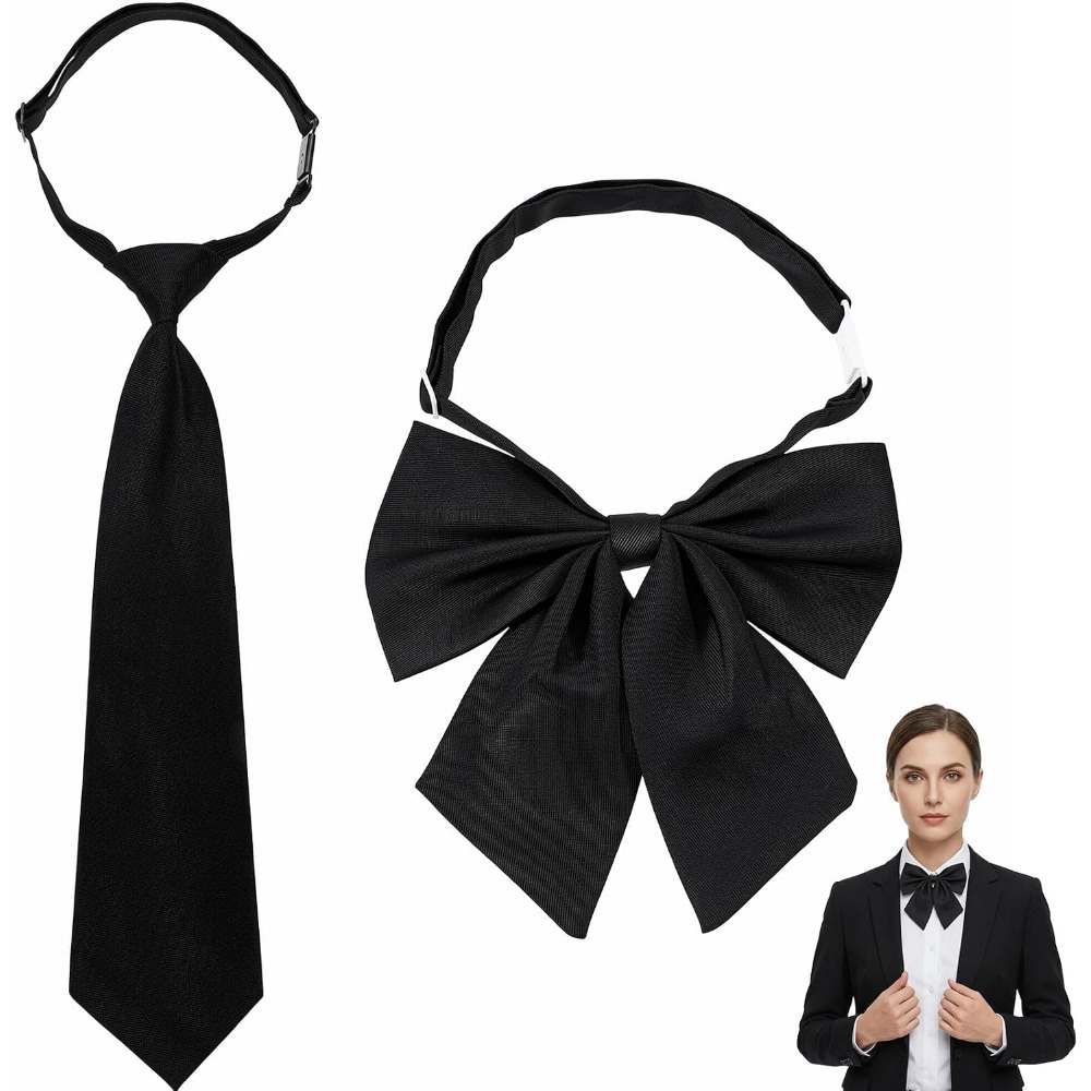 Black Bow Ties for Women, Larg - Event & Party Supply recension och pris