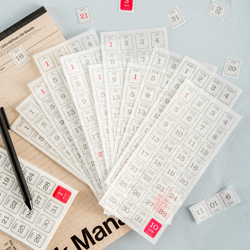 Calendar Sticker 365 day date  - Event Support recension och pris