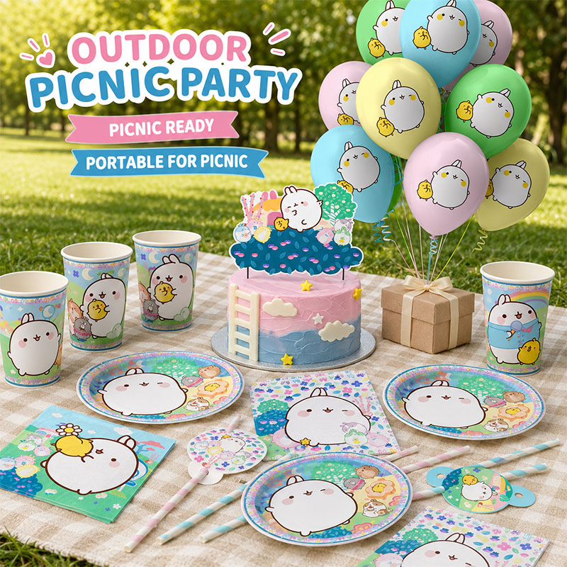 Molang Cartoon Themed Party Su - Paper Straw Color recension och pris