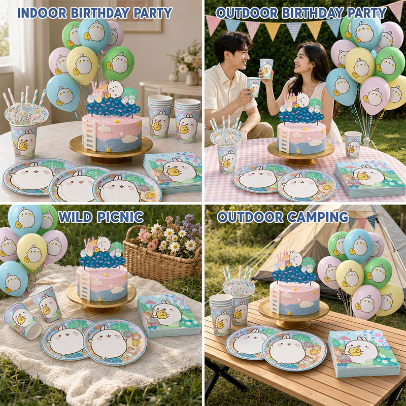 Molang Cartoon Themed Party Su - Paper Straw Color recension och pris