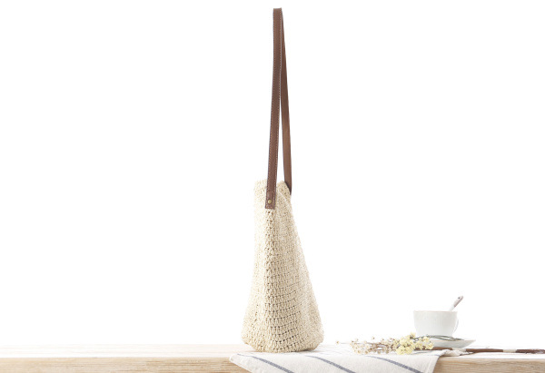 Straw Shoulder Woven Beach Sol - Paper Straw Color recension och pris
