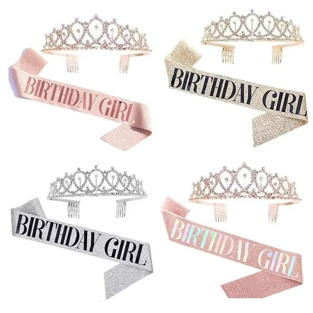 2Pcs/Set New Glitter Birthday  - Birthday Sash Glitter recension och pris