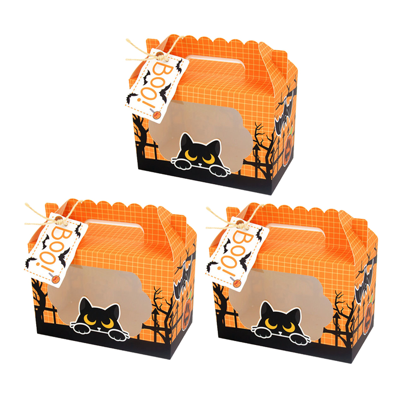 3/6pcs Ghost Pumpkin Cat Candy - Event Party Box recension och pris