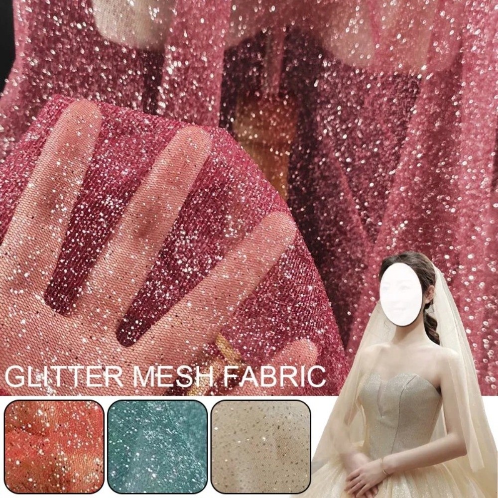 New 45cmX150cm Mesh Sparkle Fa - Glitter Tablecloth recension och pris