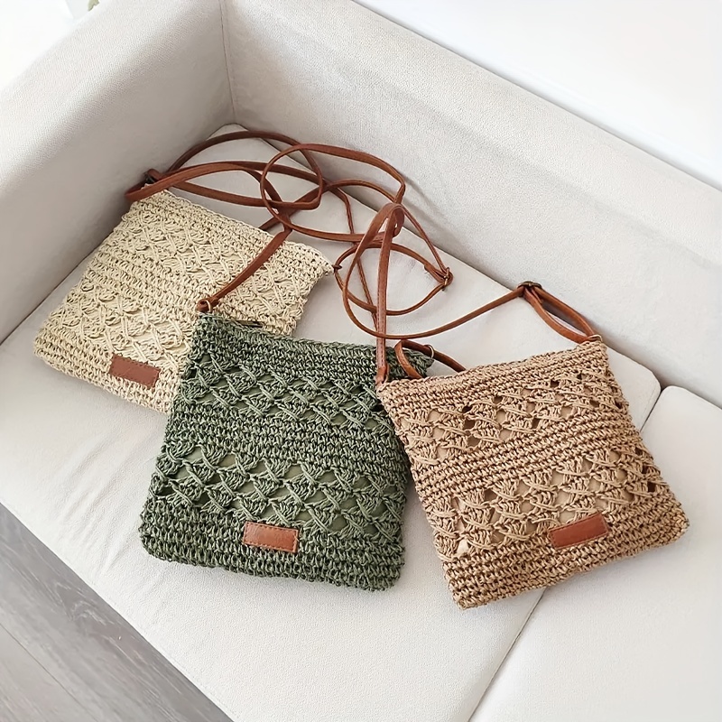 Chic Handmade Paper Straw Cros - Paper Straw Color recension och pris