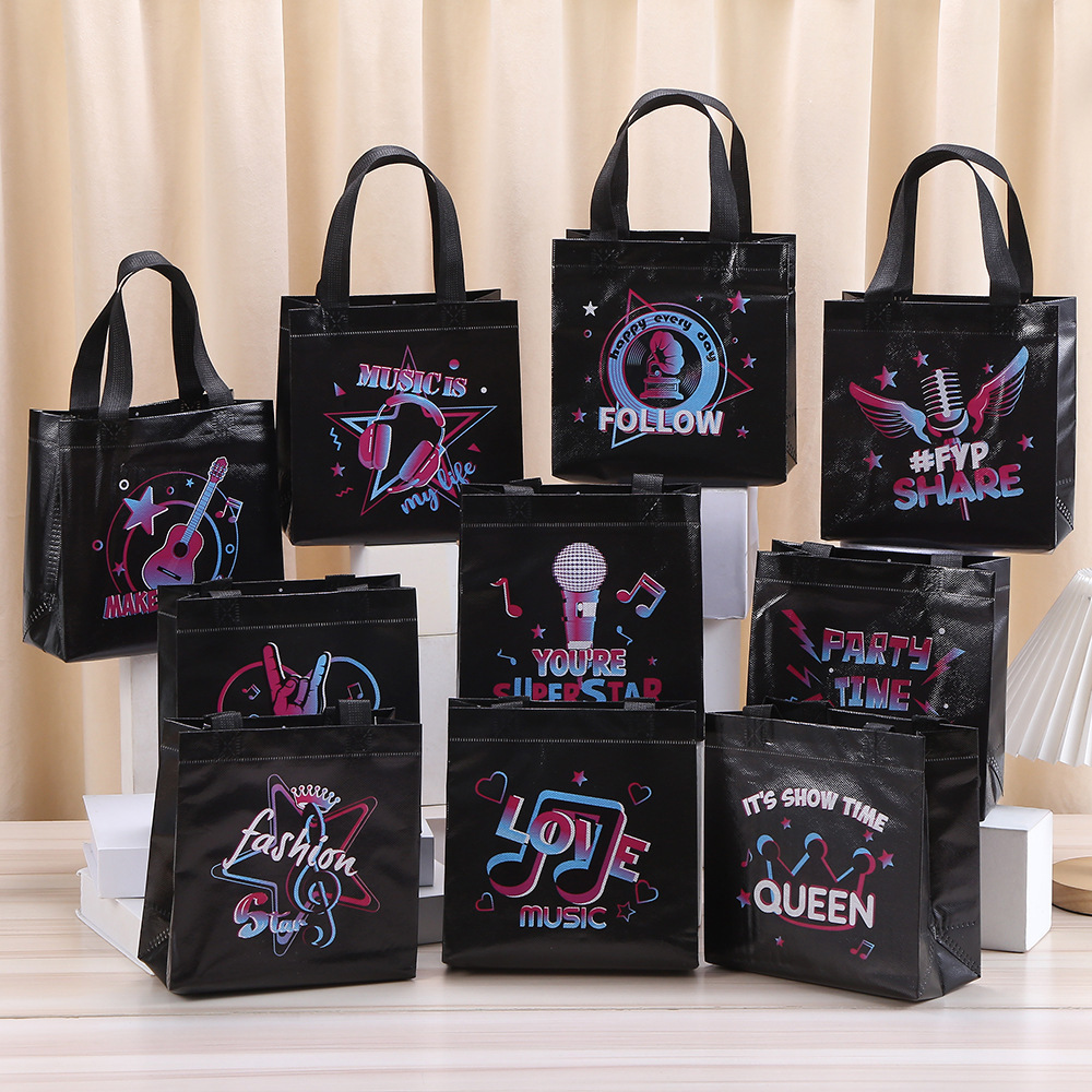10Pcs Black Let's Rock Music T - Event Party Shop recension och pris