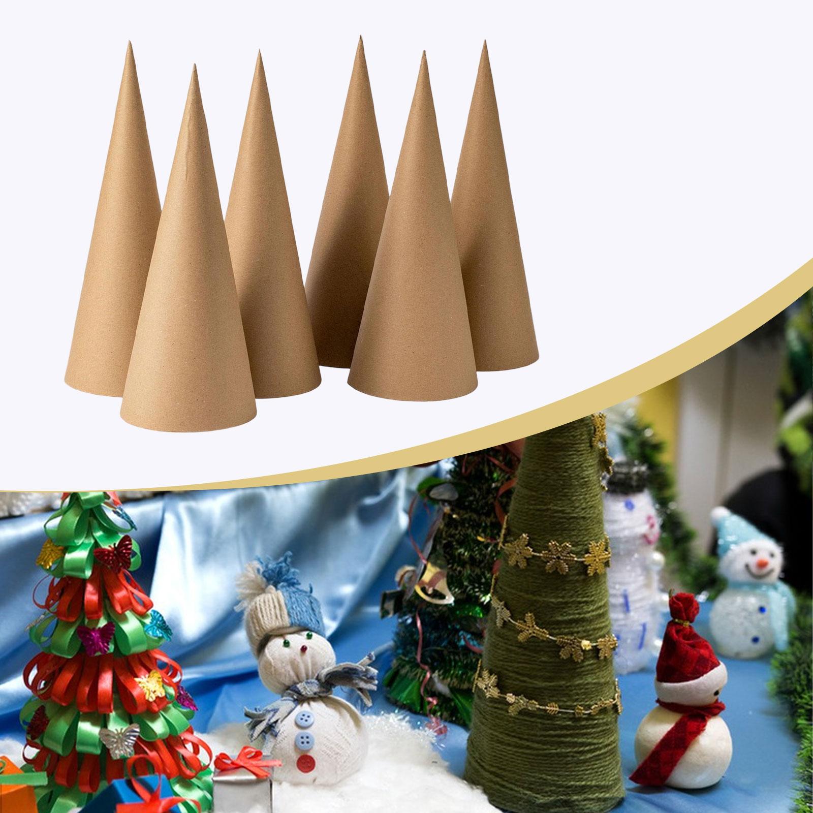 6Pcs Kraft Paper Mache Cones,C - Party Hat Cone recension och pris
