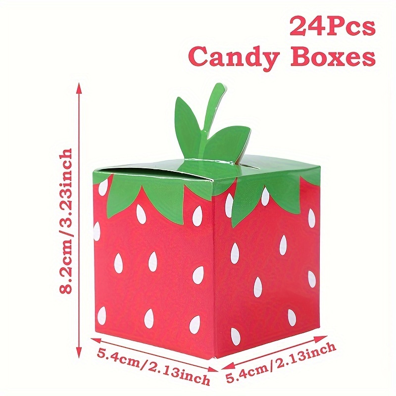 12/24PCS Sweet Fruit Strawberr - Event Party Box recension och pris