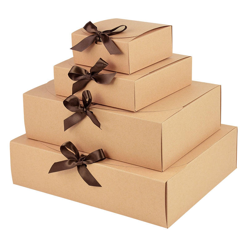 Kraft Paper Gift Box With Deco - Papercraft Supply Ribbon recension och pris
