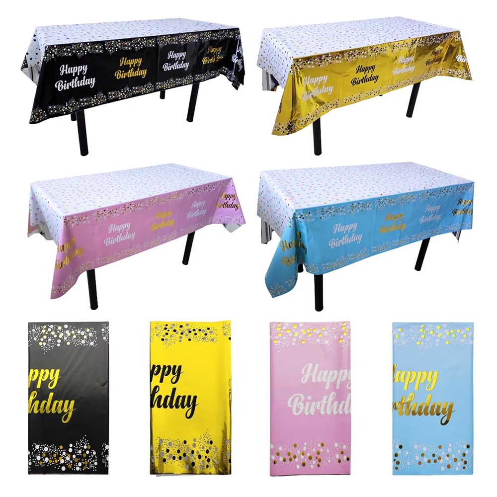 Happy Birthday Disposable Tabl - Table Cloth Disposable recension och pris