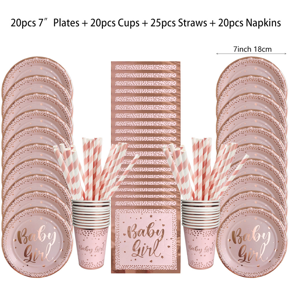 Rose Gold Party Disposable Tab - Paper Straw Color recension och pris