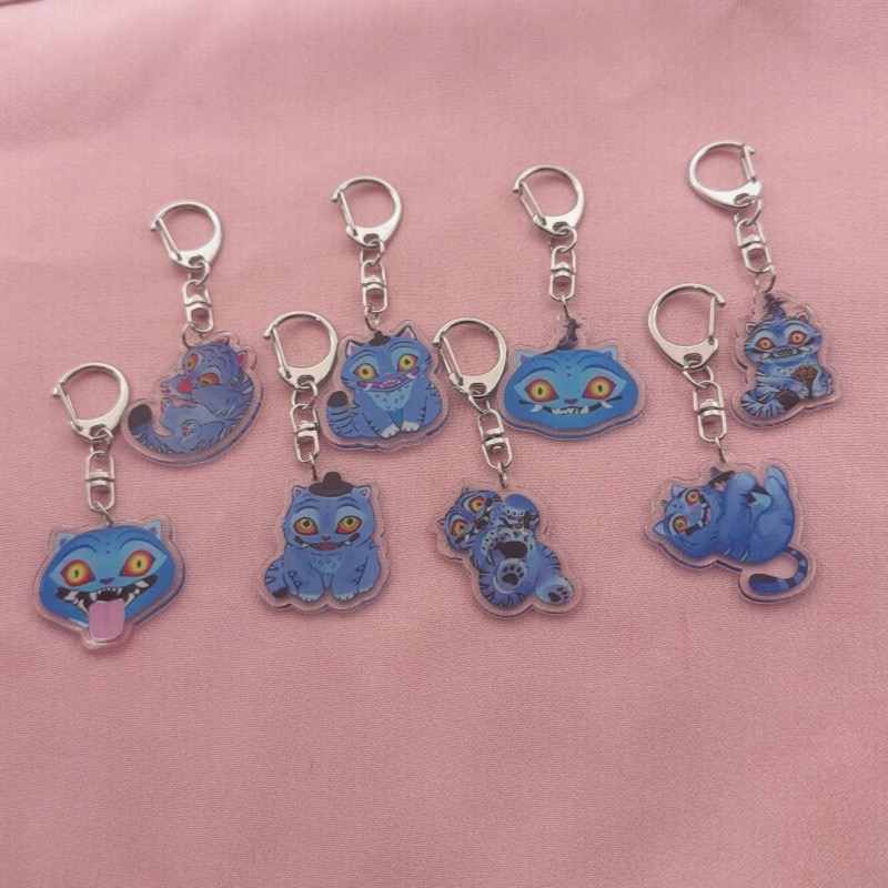 8pcs acrylic cute cat keychain - Event Party recension och pris