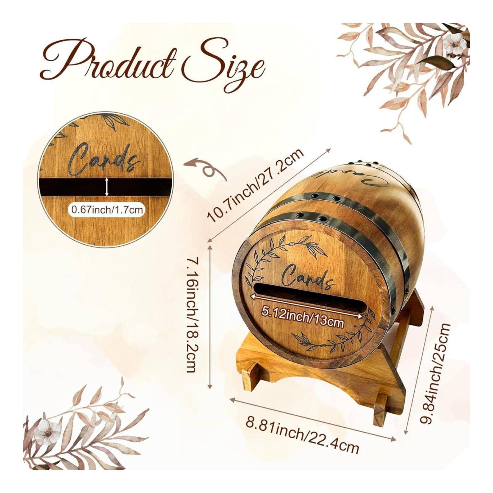 Rustic Solid Wood Card Box Bar - Event Party Box recension och pris