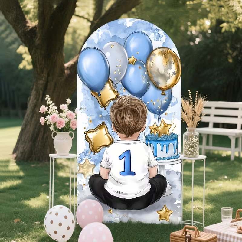 A Little Boy Pattern Arch Back - Dessert Table Backdrop recension och pris