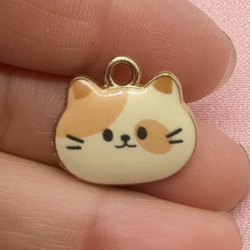 12pcs Printed Cat Head Alloy D - Event Party recension och pris