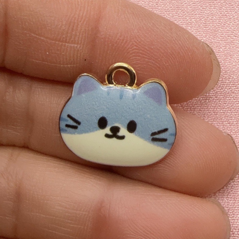 12pcs Printed Cat Head Alloy D - Event Party recension och pris