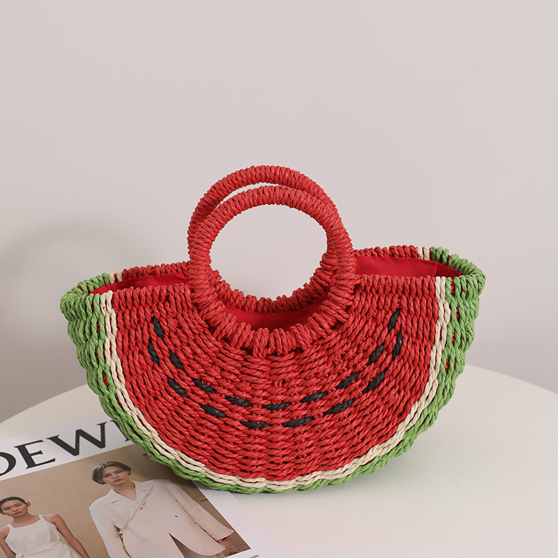 Cute Watermelon Straw Bag Cand - Paper Straw Color recension och pris