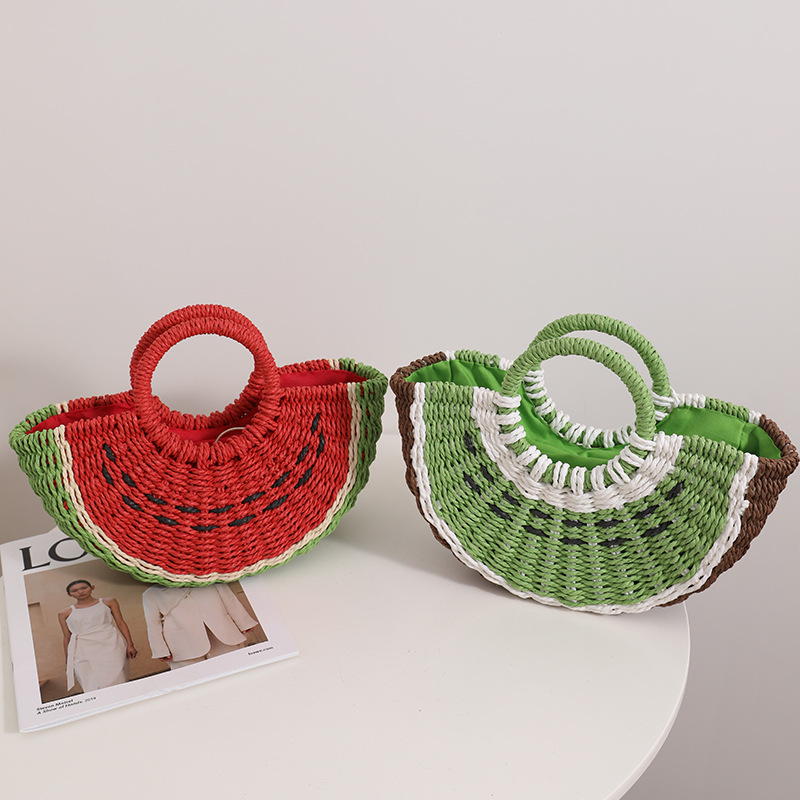 Cute Watermelon Straw Bag Cand - Paper Straw Color recension och pris