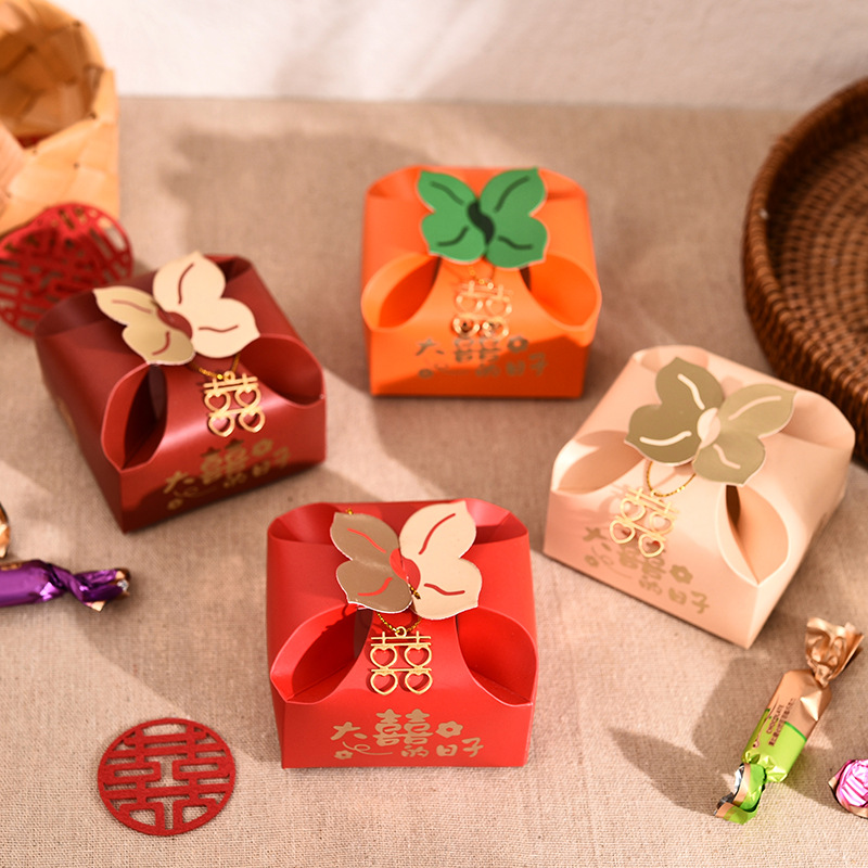 50pcs Orange Portable Gift Box - Event Party Box recension och pris