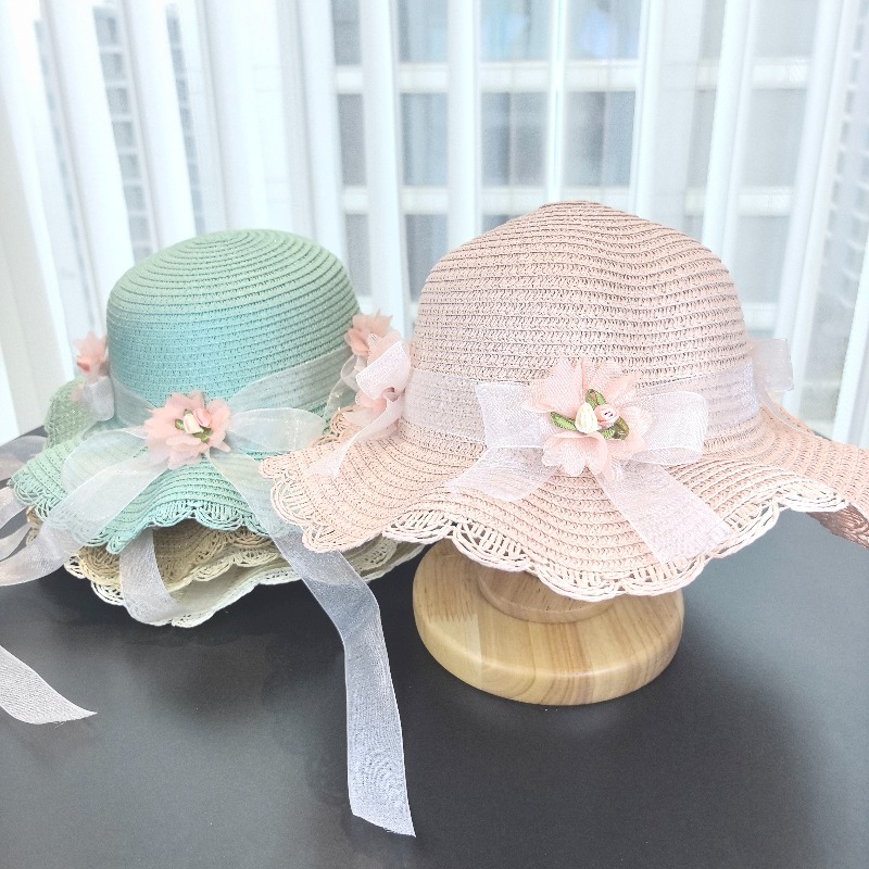 Girls 2pcs Straw Hat Solid Col - Paper Straw Color recension och pris